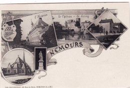 77 - Seine Et Marne -  NEMOURS -  L Hospice - La Gare - L Eglise - Le Chateau - Nemours