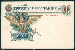 Militari Reggimentali 23º Reggimento Fanteria Novara 1918 Cartolina XF4591 - Regimente