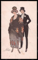 Artist Signed Illustratori Faenza Couple Fashion Lady Serie 6019 Postcard VK6599 - Sonstige & Ohne Zuordnung