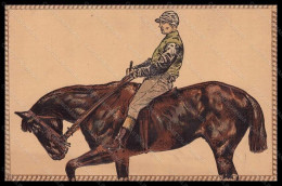 Artist Signed Illustratori Horse Rider Recing Relief Serie 465 Postcard VK6153 - Sonstige & Ohne Zuordnung