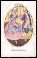 Artist Signed Jilovsky Romantic Couple Lady Serie 635-5 Postcard VK6986 - Sonstige & Ohne Zuordnung