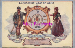 Lancashire Postcard - Lancashire Coat Of Arms  DZ140 - Sonstige & Ohne Zuordnung