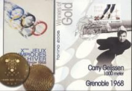 Netherlands 2012, Olympic Games Winners, Grenoble, Carry Geissen, Special Cover - Invierno 1968: Grenoble