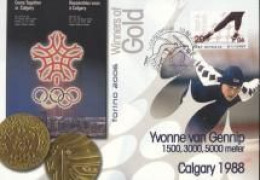 Netherlands 2012, Olympic Games Winners, Calgary, Yvanne Van Gennip, Skating, Special Cover - Hiver 1988: Calgary