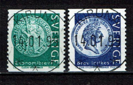 Sweden 1999 - Yv 2075/76 - Coins, Pièces De Monnaie - Used - Used Stamps