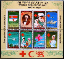 (dcth-202)    N Korea    Mi Nr.  1976-83ms - Croce Rossa
