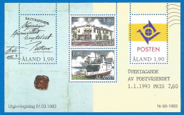Aland Finland 1993 Year. Mint Block MNH (**) - Ålandinseln