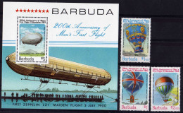 Barbuda 1983 Year , Mint Stamps+ Block (MNH**) Zeppelin  - Antigua And Barbuda (1981-...)