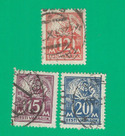 Estonia 1925 Year Used Stamps Mich.# 57-59  - Estonie