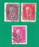 Estonia 1936 Year Used Stamps Mich.# 124-26 - Estland