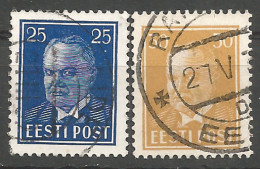 Estonia 1938 Year Used Stamps Mich.# 135-36 - Estonie