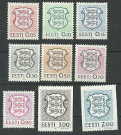 Estonia 1991 Mint Stamps MNH (**) Mich.# 165-73 - Estland