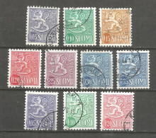 Finland 1963 Used Stamps 10v - Gebraucht