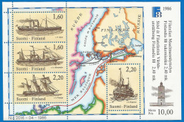 Finland 1986 Year., Block MNH (**) - Map - Blokken & Velletjes