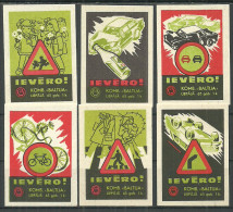 Latvia Factory Baltija (Liepaja ) ,  6 Matchbox Labels   - Boites D'allumettes - Etiquettes