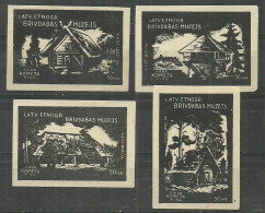 Latvia Factory Kometa ( Riga ) 4 Matchbox Labels  - Cajas De Cerillas - Etiquetas