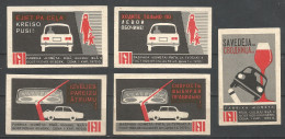 Latvia Factory Kometa ( Riga ) 5 Matchbox Labels  - Zündholzschachteletiketten