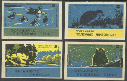 Latvia Factory Vezuvs ( Riga ) 4 Matchbox Labels - Boites D'allumettes - Etiquettes