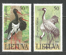Lithuania 1991 Mint Stamps Set Birds - Lituania