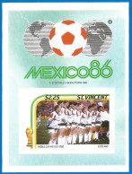 Saint Vincent 1986 Mint Block MNH (**) Mexico'86 Football - St.Vincent (1979-...)