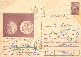 Postal Stationery Postcard Romania Moneda Dacica De Argint - Roemenië