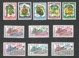Guinea 1960 Year , Mint Stamps MNH(**) UNO Ovpt - República De Guinea (1958-...)
