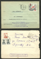 Latvia USSR 2 Covers 1959 & 1961 Years Valmiera & Riga - Letland