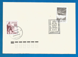 Latvia USSR  Cover 1992 Year  Last Day Of The USSR - Latvia