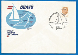 Latvia Mint Cover 1992 Year Ships BRAVO  - Latvia