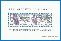 Monaco 1988 Year , S/S Block Mint MNH (**) - SPORT - Blocks & Kleinbögen