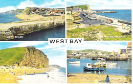 SCENES FROM WEST BAY, DORSET, ENGLAND. UNUSED POSTCARD Mm4 - Sonstige & Ohne Zuordnung