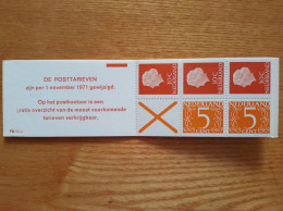 NETHERLANDS 1971 Booklet PB 11a - Mint MNH (**) - Booklets & Coils