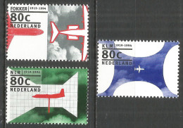 NETHERLANDS 1994 Year , Mint Stamps MNH (**)  Aviation - Nuovi