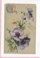 CARTE GAUFREE BONNE ANNEE FLEURS - Anno Nuovo