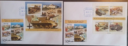 Liberia 2023, WWII, Battle Of Cassino, 4val In BF +BF In 2FDC - Militares