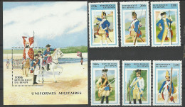 Benin 1997 Year , Mint Stamps MNH (**) Set+ Block Flags Horses - Bénin – Dahomey (1960-...)