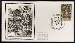 FDC SOIE / ZIJDE 2030 - 21/11/1981 - Noël (1 Pli, Oblitération 4600 Chênée) - 1981-1990