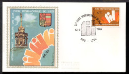 FDC SOIE / ZIJDE 1672 - 12/05/1973 - Foire Internationale De Liège (1 Pli, Oblitération 4000 Liège) - 1971-1980