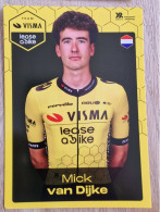 Card Mick Van Dijke - Team Visma-Lease A Bike - 2024 - Cycling - Cyclisme - Ciclismo - Wielrennen - Cycling