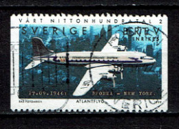 Sweden 1999 - Yv 2088 - 1e Ligne Transatlantique De La Cie SAS, Avion En Vol - Used - Usados