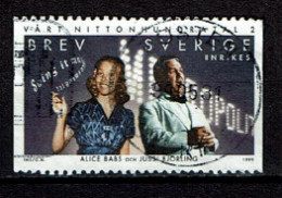 Sweden 1999 - Yv 2093 - Musique, Music, La Chanteuse De Jazz Alice Babs Et Ténor J. Björling - Used - Usados