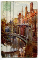 CP Tucks & Sons Oilette Voyagé 1925 * CAMBRIDGE The Bridge Of Sighs St John's Collège ( Cygne ) - Cambridge