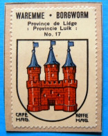 Prov Liège N017 Waremme Borgworm Timbre Vignette 1930 Café Hag Armoiries Blason écu TBE - Thé & Café