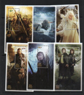 NEW ZEALAND - LORD OF THE RINGS SET OF 6 SOUVENIR SHEETS   MINT NEVER HINGED  - Nuovi