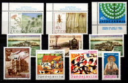 YOUGOSLAVIE   -    Petit   LOT De  10 Neufs   (*)    Europa, Train, Insecte, Fleur  ..... - Unused Stamps