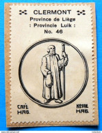 Prov Liège N046 Clermont Thimister-Clermont Timbre Vignette 1930 Café Hag Armoiries Blason écu TBE - Tea & Coffee Manufacturers