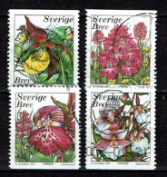 Sweden 1999 - Yv 2096/99 - Flowers, Orchids, Flore, Orchidées - Used - Usados