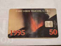 CPV-10)-COBE VARDE-Volcano-"VULCÃO-(4)-(C5A154289)-(50units)-used Card - Cap Vert