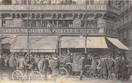 CPA 75 PARIS LES COCHERES A PARIS MADAME DUFAUT BD SEBASTOPOL MAGASIN E. LE DELEY CARTES POSTALES EDITEUR - Distrito: 02