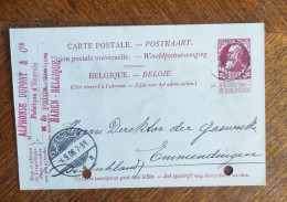 Official Postcard Sent From Belgium To Germany 1906 - Autres & Non Classés